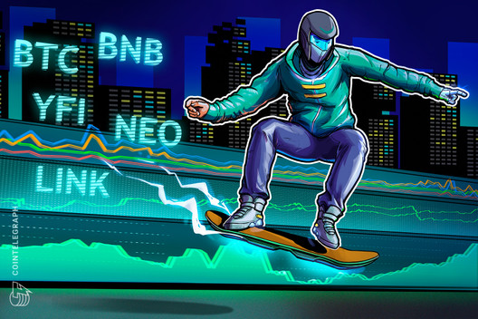Top 5 cryptocurrencies to watch this week: BTC, BNB, NEO, YFI, LINK
