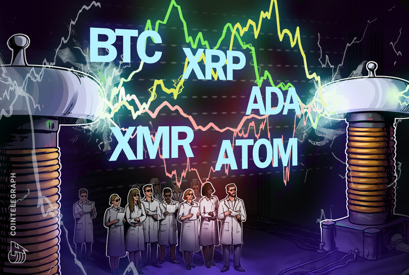 Top 5 cryptocurrencies to watch this week: BTC, XRP, ADA, XMR, ATOM